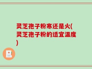 灵芝孢子粉寒还是火(灵芝孢子粉的适宜温度)