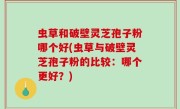 虫草和破壁灵芝孢子粉哪个好(虫草与破壁灵芝孢子粉的比较：哪个更好？)