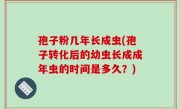 孢子粉几年长成虫(孢子转化后的幼虫长成成年虫的时间是多久？)