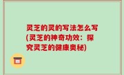 灵芝的灵的写法怎么写(灵芝的神奇功效：探究灵芝的健康奥秘)