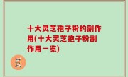 十大灵芝孢子粉的副作用(十大灵芝孢子粉副作用一览)