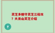 灵芝多糖守灵芝三萜攻？大青山灵芝介绍