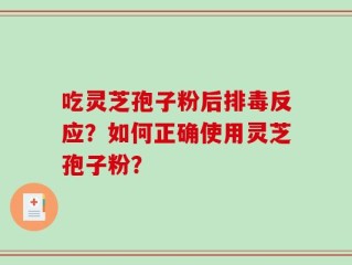 吃灵芝孢子粉后排毒反应？如何正确使用灵芝孢子粉？