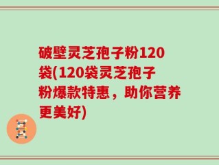 破壁灵芝孢子粉120袋(120袋灵芝孢子粉爆款特惠，助你营养更美好)