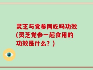 灵芝与党参同吃吗功效(灵芝党参一起食用的功效是什么？)