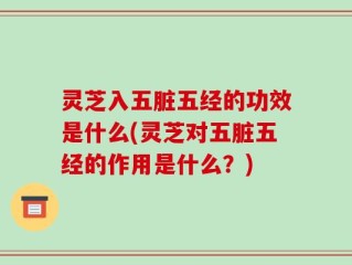 灵芝入五脏五经的功效是什么(灵芝对五脏五经的作用是什么？)