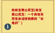 和田玉黄口灵芝(田玉黄口灵芝：一个具有天然生命活性物质的“长寿药”)