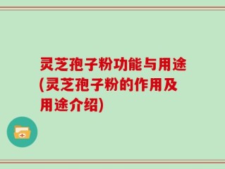 灵芝孢子粉功能与用途(灵芝孢子粉的作用及用途介绍)