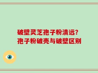 破壁灵芝孢子粉清远？孢子粉破壳与破壁区别