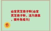 山宝灵芝孢子粉(山宝灵芝孢子粉，活力源泉，提升免疫力)