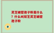 灵芝破壁孢子粉是什么？什么叫双芝灵芝破壁孢子粉
