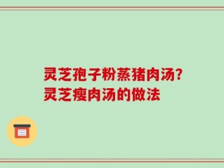 灵芝孢子粉蒸猪肉汤？灵芝瘦肉汤的做法