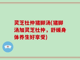 灵芝杜仲猪脚汤(猪脚汤加灵芝杜仲，舒缓身体养生好享受)