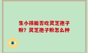 生小孩能否吃灵芝孢子粉？灵芝孢子粉怎么种