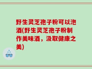 野生灵芝孢子粉可以泡酒(野生灵芝孢子粉制作美味酒，汲取健康之美)