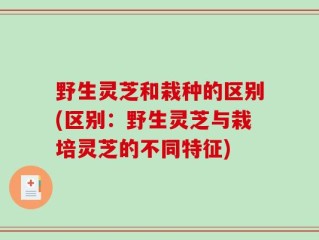 野生灵芝和栽种的区别(区别：野生灵芝与栽培灵芝的不同特征)