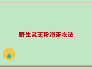 野生灵芝粉泡茶吃法