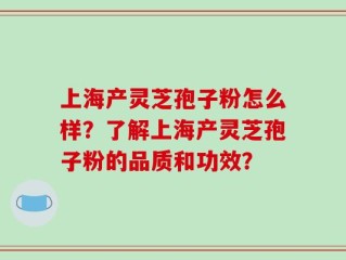 上海产灵芝孢子粉怎么样？了解上海产灵芝孢子粉的品质和功效？