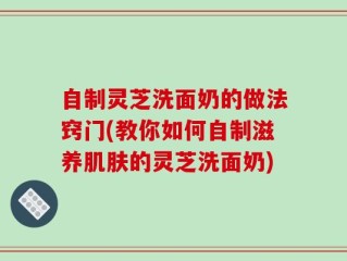 自制灵芝洗面奶的做法窍门(教你如何自制滋养肌肤的灵芝洗面奶)