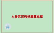 人参灵芝枸杞鹿茸虫草