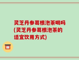 灵芝丹参葛根泡茶喝吗(灵芝丹参葛根泡茶的适宜饮用方式)