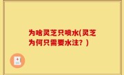 为啥灵芝只喷水(灵芝为何只需要水注？)