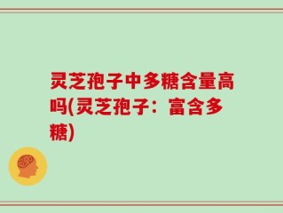 灵芝孢子中多糖含量高吗(灵芝孢子：富含多糖)