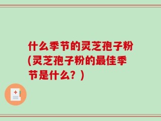 什么季节的灵芝孢子粉(灵芝孢子粉的最佳季节是什么？)