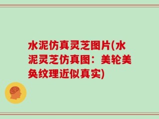 水泥仿真灵芝图片(水泥灵芝仿真图：美轮美奂纹理近似真实)