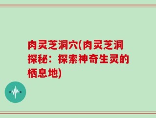 肉灵芝洞穴(肉灵芝洞探秘：探索神奇生灵的栖息地)