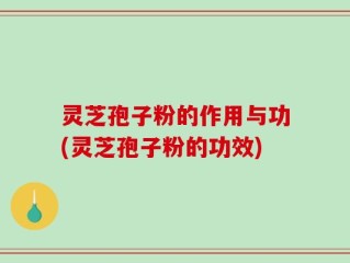 灵芝孢子粉的作用与功(灵芝孢子粉的功效)