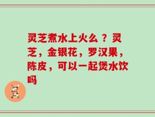 灵芝煮水上火么 ？灵芝，金银花，罗汉果，陈皮，可以一起煲水饮吗