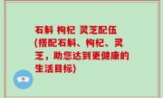 石斛 枸杞 灵芝配伍(搭配石斛、枸杞、灵芝，助您达到更健康的生活目标)