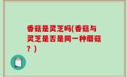 香菇是灵芝吗(香菇与灵芝是否是同一种蘑菇？)