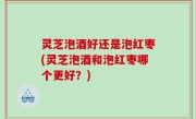 灵芝泡酒好还是泡红枣(灵芝泡酒和泡红枣哪个更好？)