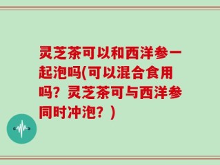 灵芝茶可以和西洋参一起泡吗(可以混合食用吗？灵芝茶可与西洋参同时冲泡？)