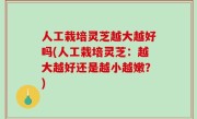 人工栽培灵芝越大越好吗(人工栽培灵芝：越大越好还是越小越嫩？)