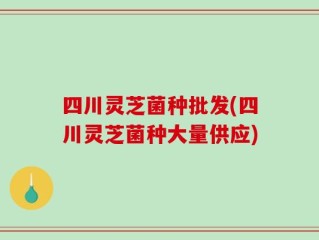 四川灵芝菌种批发(四川灵芝菌种大量供应)