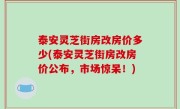 泰安灵芝街房改房价多少(泰安灵芝街房改房价公布，市场惊呆！)