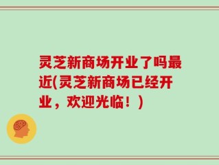 灵芝新商场开业了吗最近(灵芝新商场已经开业，欢迎光临！)