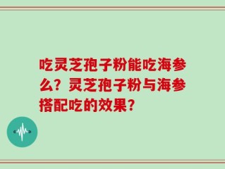 吃灵芝孢子粉能吃海参么？灵芝孢子粉与海参搭配吃的效果？