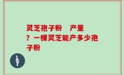 灵芝孢子粉   产量？一棵灵芝能产多少孢子粉