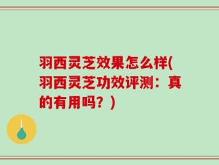 羽西灵芝效果怎么样(羽西灵芝功效评测：真的有用吗？)
