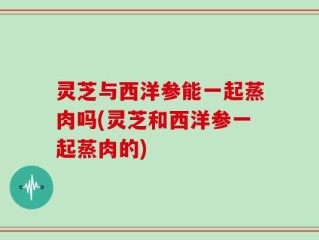 灵芝与西洋参能一起蒸肉吗(灵芝和西洋参一起蒸肉的)