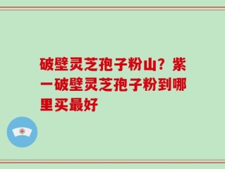 破壁灵芝孢子粉山？紫一破壁灵芝孢子粉到哪里买最好