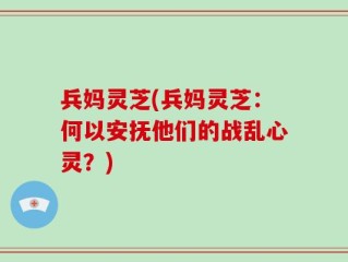 兵妈灵芝(兵妈灵芝：何以安抚他们的战乱心灵？)