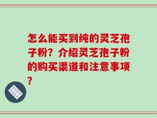 怎么能买到纯的灵芝孢子粉？介绍灵芝孢子粉的购买渠道和注意事项？