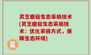 灵芝磨菇生态采摘技术(灵芝磨菇生态采摘技术：优化采摘方式，保障生态环境)