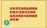 宝安灵芝地铁站摆地摊的地方(宝安灵芝地铁站周边地区兴起地摊摆卖风潮)