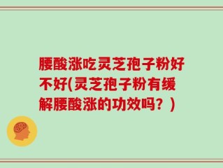 腰酸涨吃灵芝孢子粉好不好(灵芝孢子粉有缓解腰酸涨的功效吗？)